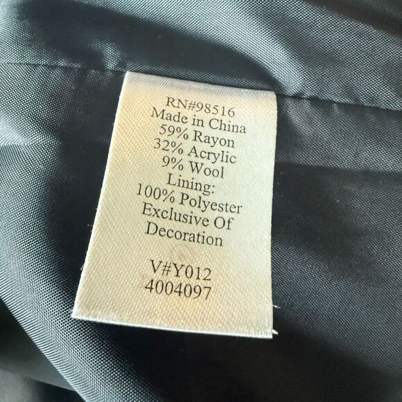 Coldwater Creek Rayon Wool Embroidered Sequin Blazer Jacket Women's Sz W18 - Picture 2 of 5